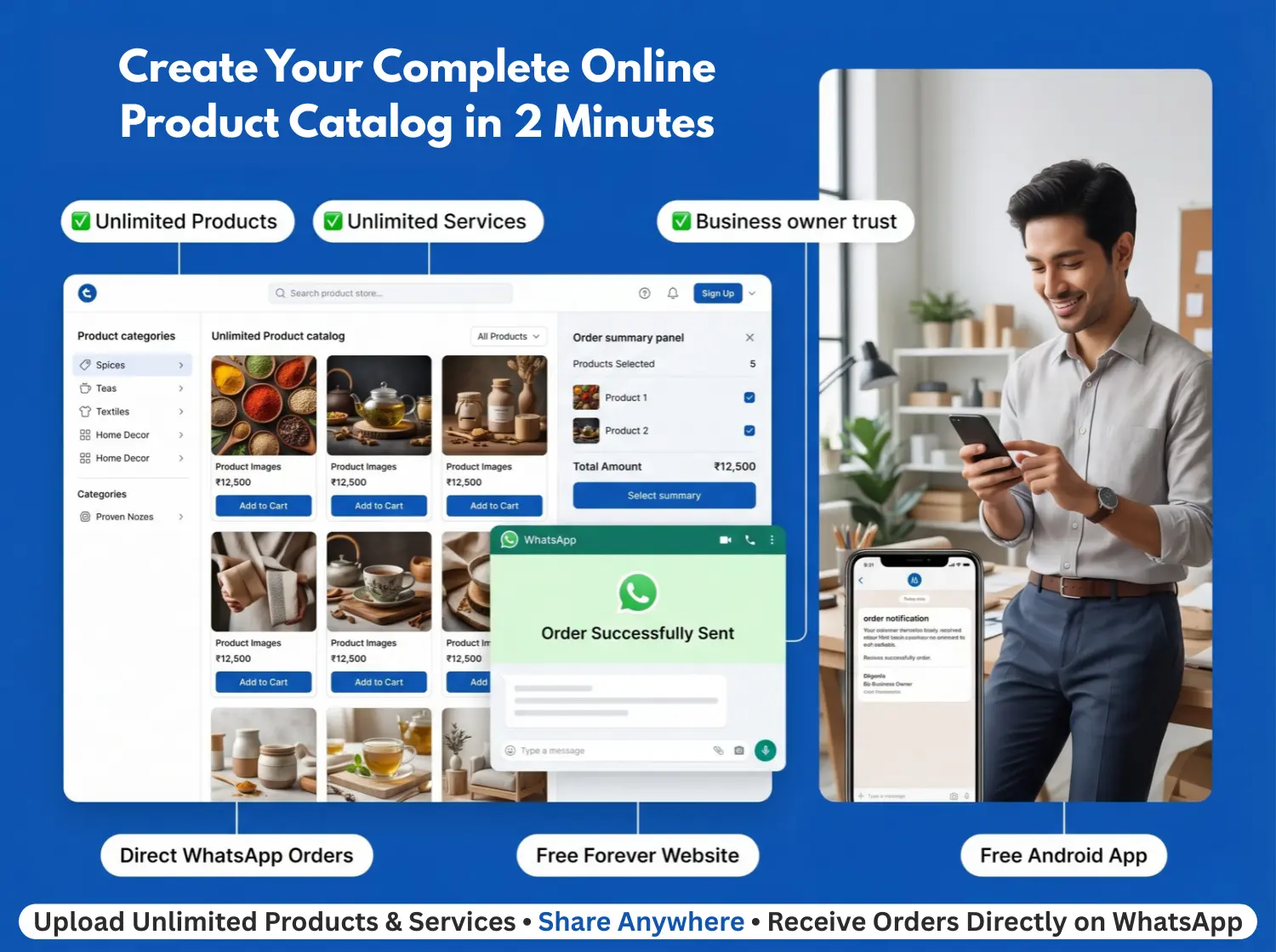 AndroidApp.in Small Business Website Builder Product Catalog and Storefront Showcase